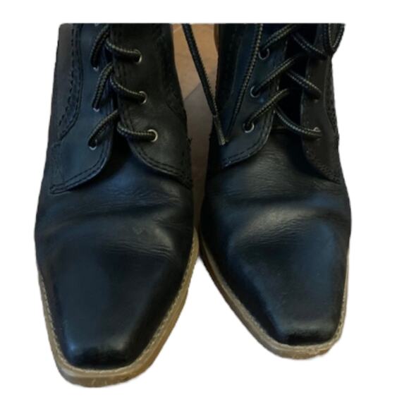 Euro Club Vintage lace up design leather boots made in Brazil black size 8.5 - Picture 7 of 12